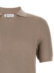Brunello Cucinelli Brown Cotton Polo Shirt - IT46 | S