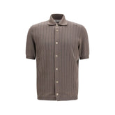 Brunello Cucinelli Brown Cotton Shortsleeve Shirt