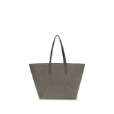 Sac bandoulière en coton marron Brunello Cucinelli