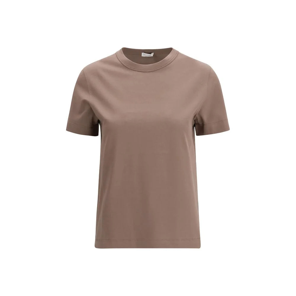 Brunello Cucinelli Brown Cotton T-Shirt