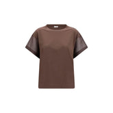 Brunello Cucinelli Brown Cotton T-Shirt