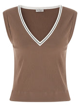 Brunello Cucinelli Brown Cotton Tank Tops - L