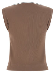 Brunello Cucinelli Brown Cotton Tank Tops - L
