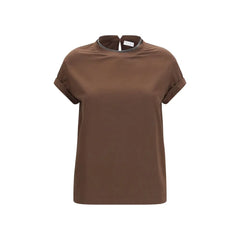 Brunello Cucinelli Brown Elastane T-Shirt