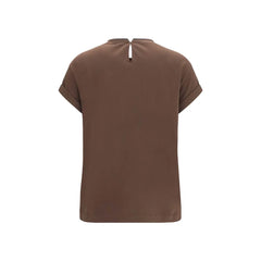 Brunello Cucinelli Brown Elastane T-Shirt
