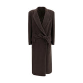 Brunello Cucinelli Brown Fleece Wool Coat - IT42 | L