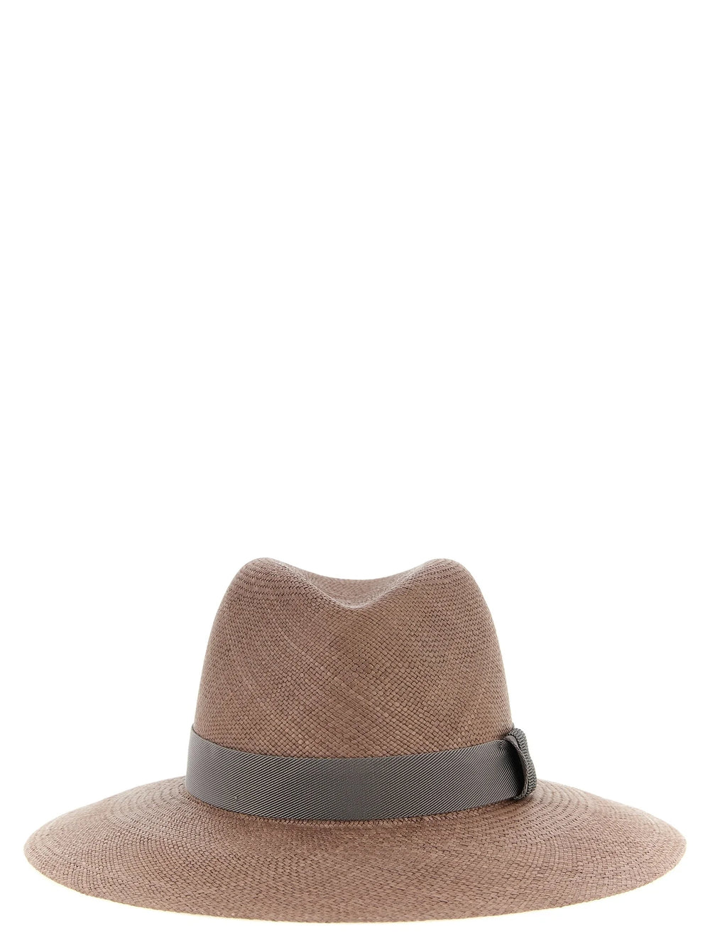 Brunello Cucinelli Brown Hemp Fedora - S
