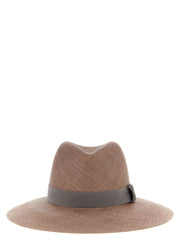 Brunello Cucinelli Brown Hemp Fedora - S