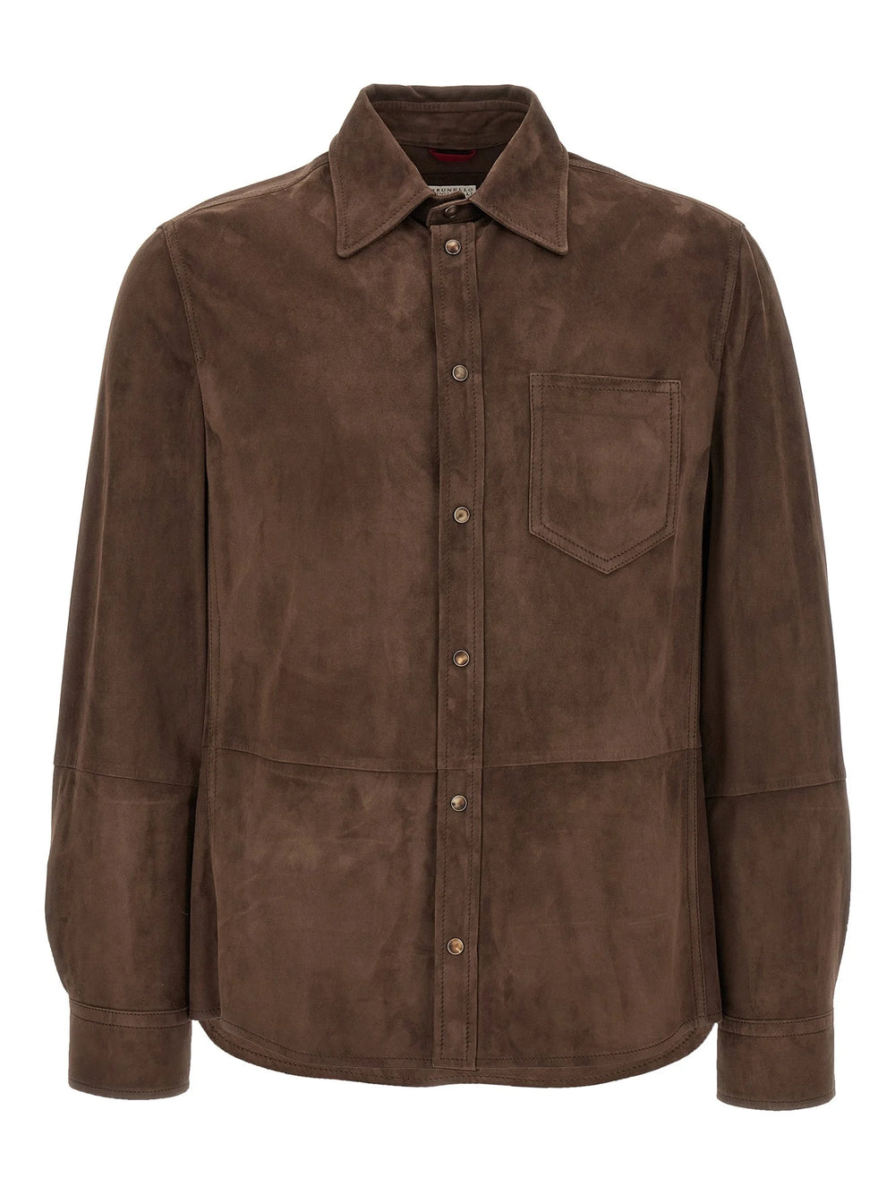 Brunello Cucinelli Brown Lamb Leather Blouse - L