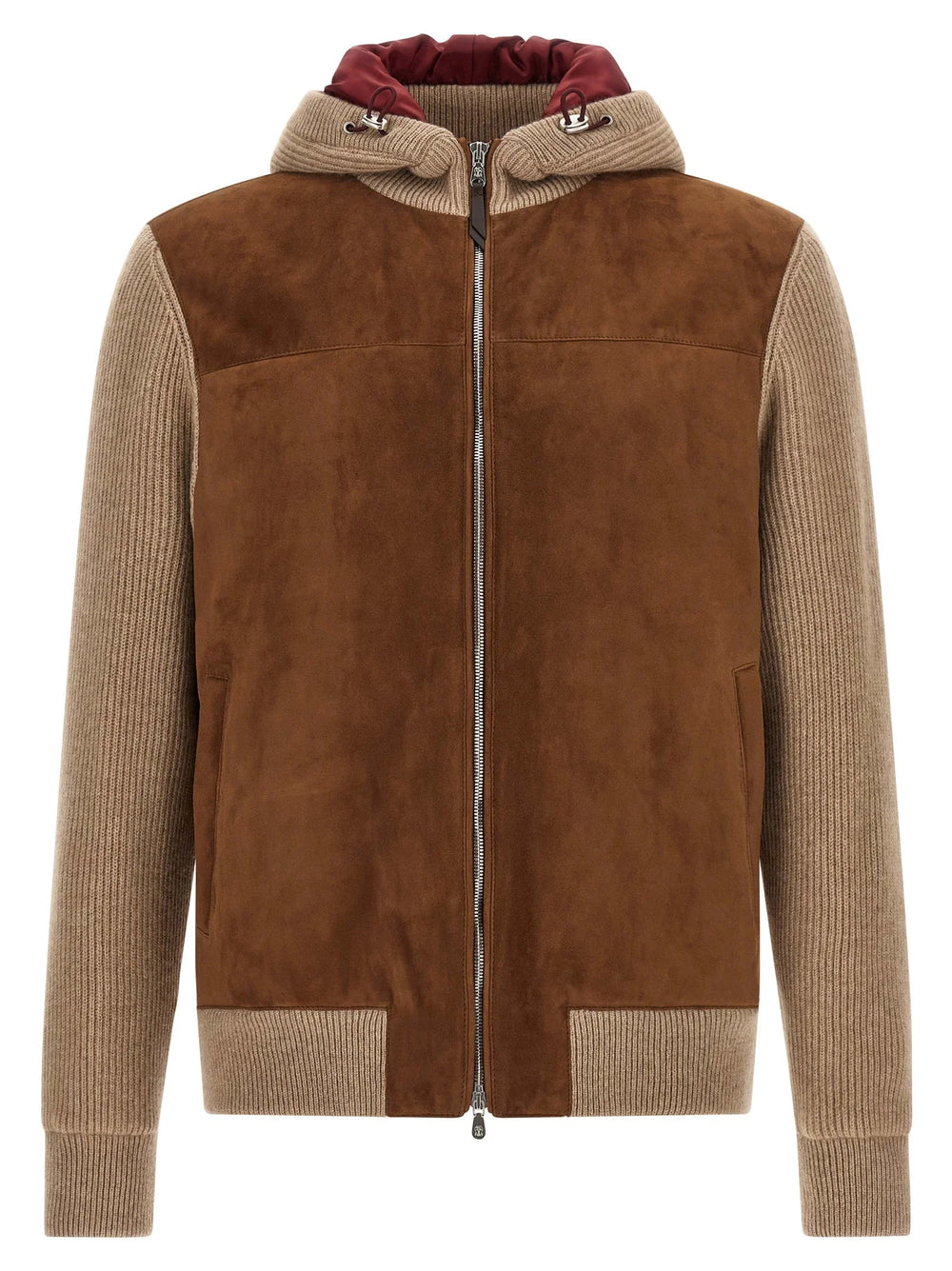 Brunello Cucinelli Brown Lamb Leather Bomber