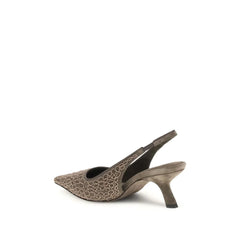 Brunello Cucinelli Brown Leather High Heel Pumps - EU37/US7