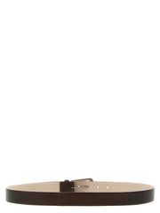 Brunello Cucinelli Brown Leather Regular Belt - L
