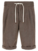 Brunello Cucinelli Brown Linen Bermuda Shorts