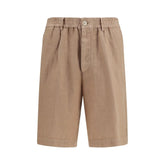Brunello Cucinelli Brown Linen Bermuda Shorts - IT52 | XL