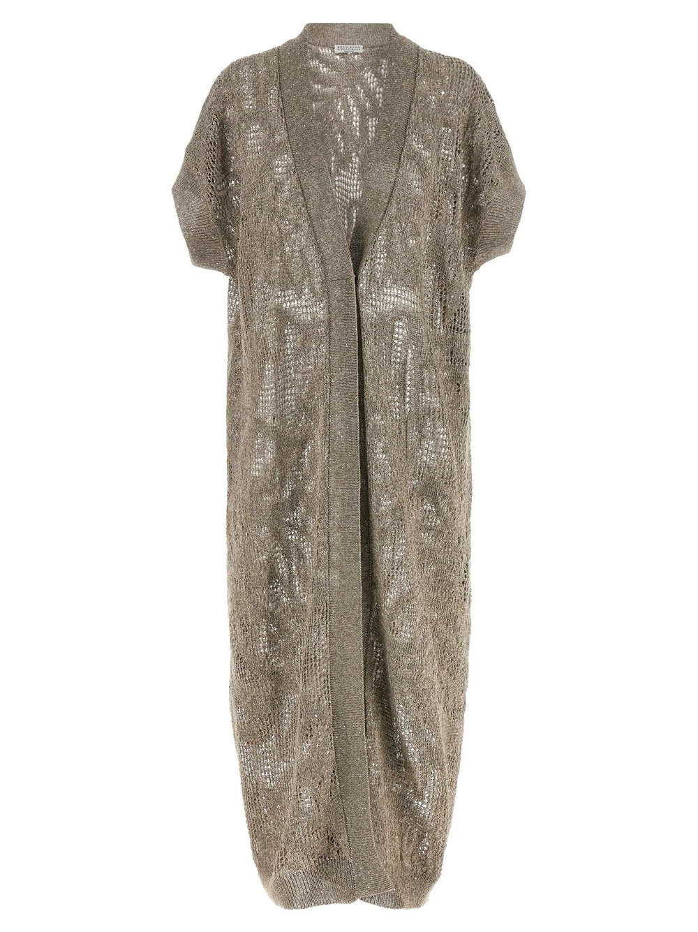 Brunello Cucinelli Brown Linen Cardigan