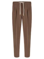 Brunello Cucinelli Brown Linen Casual Pants