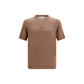 Brunello Cucinelli Brown Linen T-Shirt - IT50 | L
