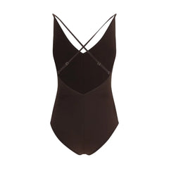 Brunello Cucinelli Brown Nylon One-Piece Swimsuit - IT46|XL