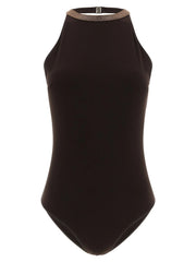 Brunello Cucinelli Brown Polyamide One-Piece Swimsuit