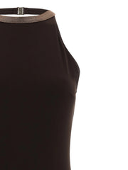 Brunello Cucinelli Brown Polyamide One-Piece Swimsuit