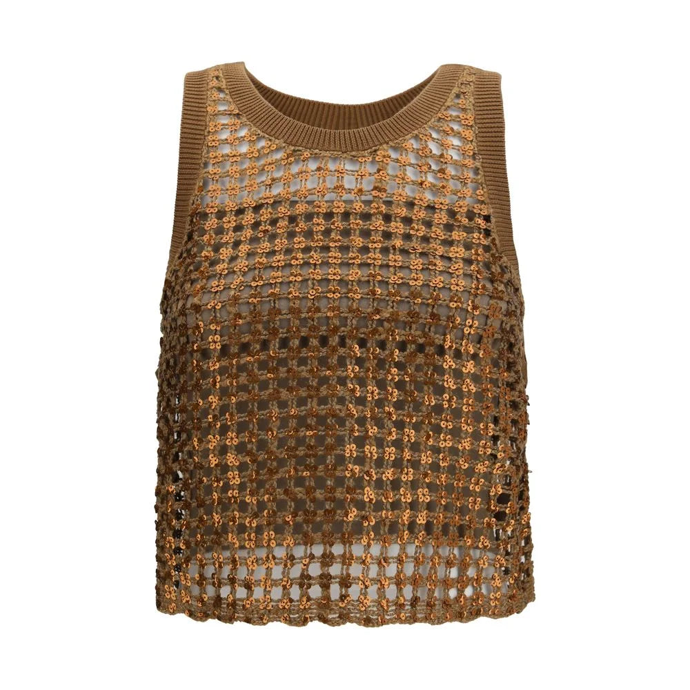 Brunello Cucinelli Brown Silk Blouse - L