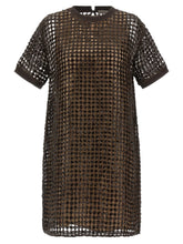 Brunello Cucinelli Brown Silk Short Dress