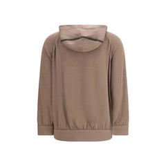 Brunello Cucinelli Brown Silk Sweatshirt