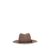 Brunello Cucinelli Brown Straw Fedora - M