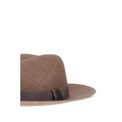 Brunello Cucinelli Brown Straw Fedora - S