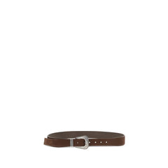 Brunello Cucinelli Brown Suede Leather Regular Belt