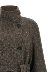 Brunello Cucinelli Brown Virgin Wool Coat
