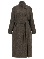 Brunello Cucinelli Brown Virgin Wool Coat