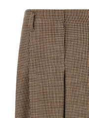 Brunello Cucinelli Brown Virgin Wool Flared Pants