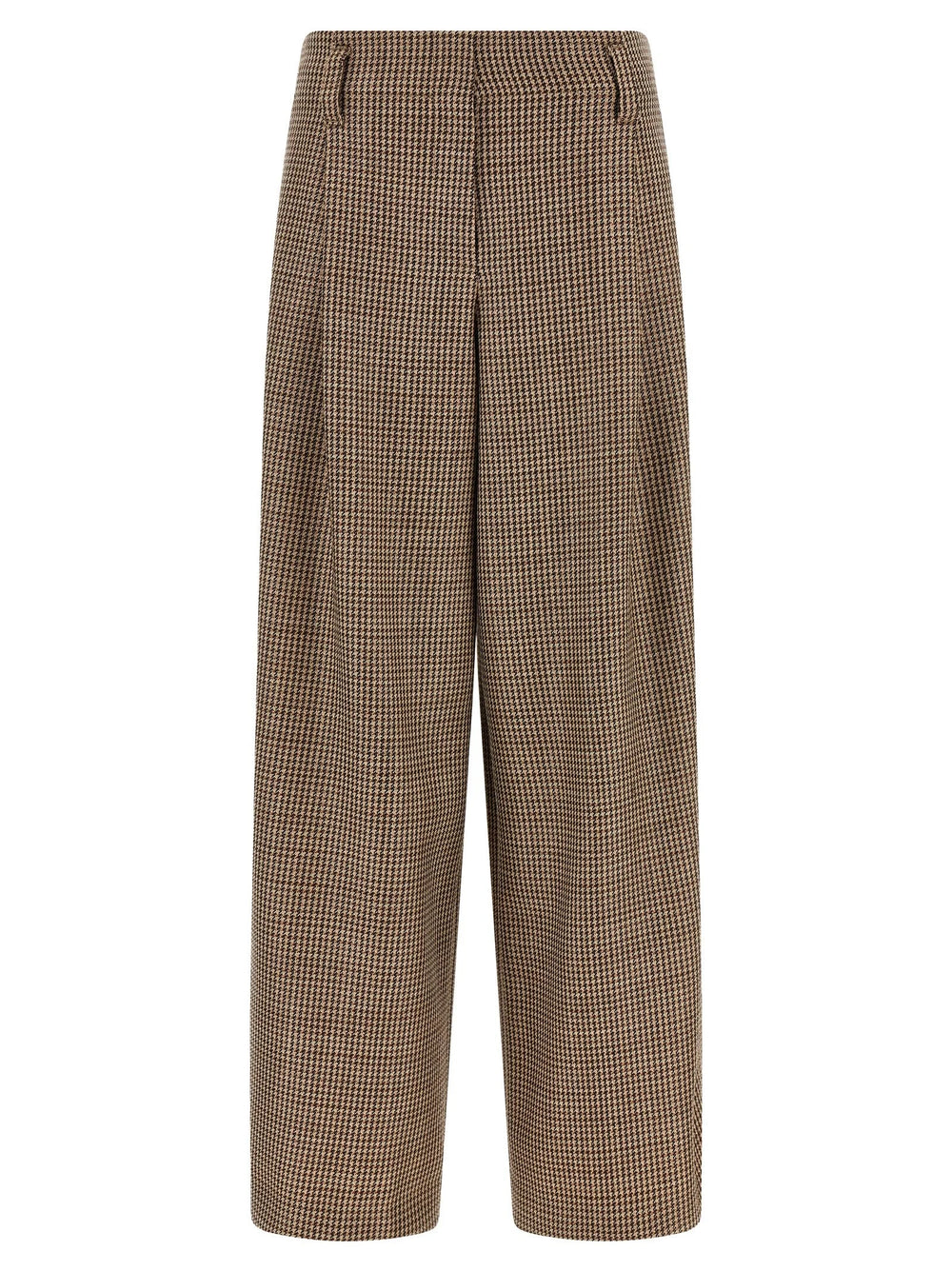 Brunello Cucinelli Brown Virgin Wool Flared Pants