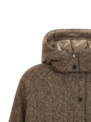 Brunello Cucinelli Brown Virgin Wool Full-Length Jacket