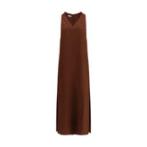 Brunello Cucinelli Brown Viscose Casual Dress