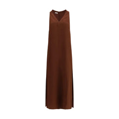 Brunello Cucinelli Brown Viscose Casual Dress