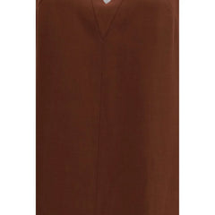 Brunello Cucinelli Brown Viscose Casual Dress