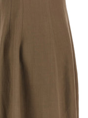 Brunello Cucinelli Brown Viscose Midi Dress - L