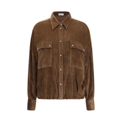 Brunello Cucinelli Brown Viscose Pattern Shirt - M