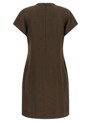Brunello Cucinelli Brown Viscose Short Dress