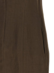 Brunello Cucinelli Brown Viscose Short Dress