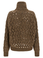 Brunello Cucinelli Brown Wool Cardigan - XXS