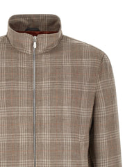 Brunello Cucinelli Brown Wool Full-Length Jacket