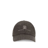 Brunello Cucinelli Brown Wool Oves Aries Cap (Baseball Hat)