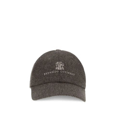 Brunello Cucinelli Brown Wool Oves Aries Cap (Baseball Hat)