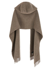 Brunello Cucinelli Brown Wool Scarf