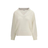 Brunello Cucinelli Cream Cashmere Cashmere Sweater