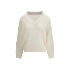 Brunello Cucinelli Cream Cashmere Cashmere Sweater