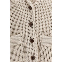 Brunello Cucinelli Cream Cotton Cardigan - S